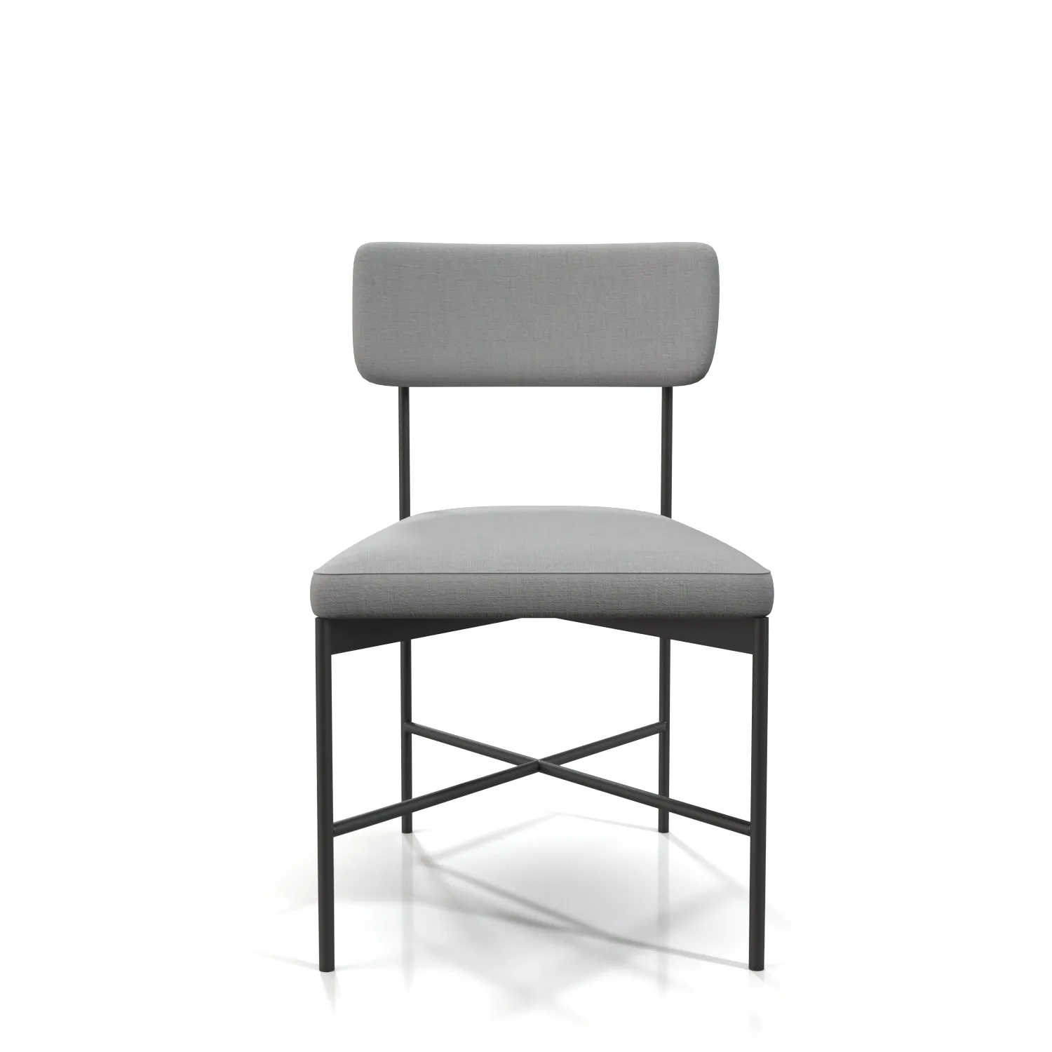 Maison Upholstered Dining Side Chair PBR 3D Model_04